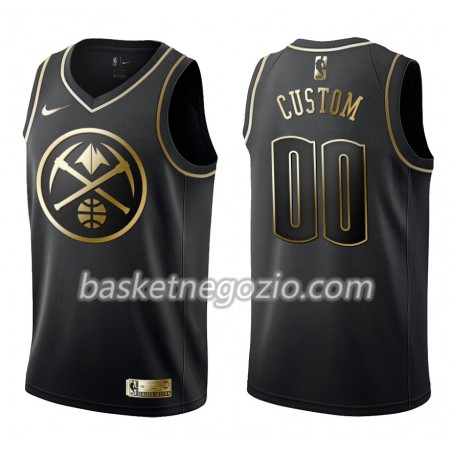 Canotte Uomo Denver Nuggets Personalizzate Nike Nero Golden Edition Swingman